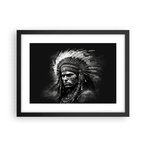 Poster în ramă neagră - Conducător și luptător - 40x30 cm