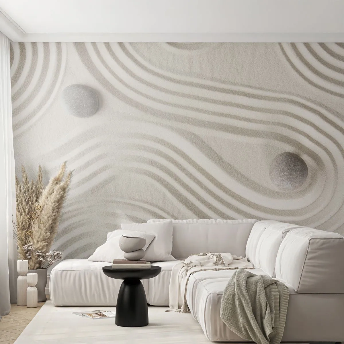 Tapet Standard Eco - Atingere de căldură - Abstracția, Bucată, Nisip - 250x175 cm