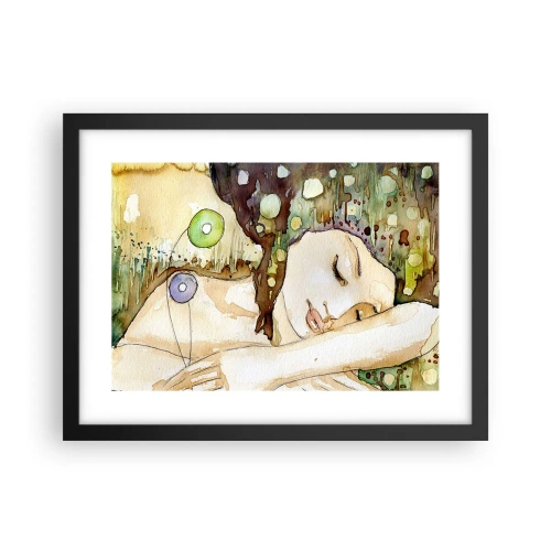 Poster în ramă neagră - Visul violet smarald - 40x30 cm