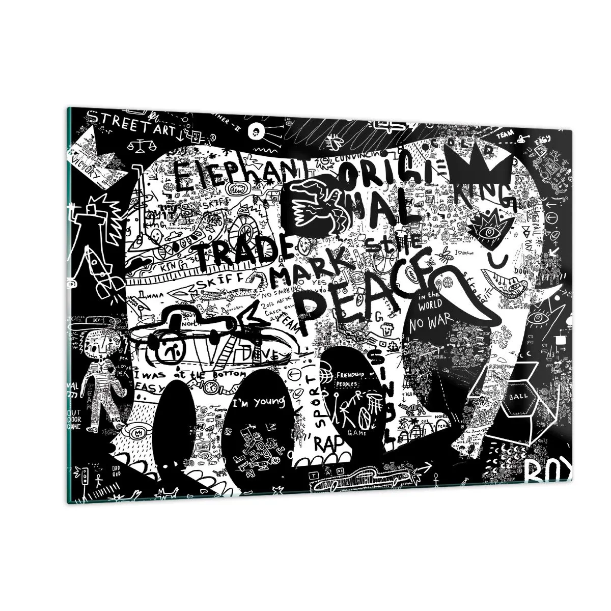 Tablou pe sticlă - Lumea bogată a străzii - 120x80 cm