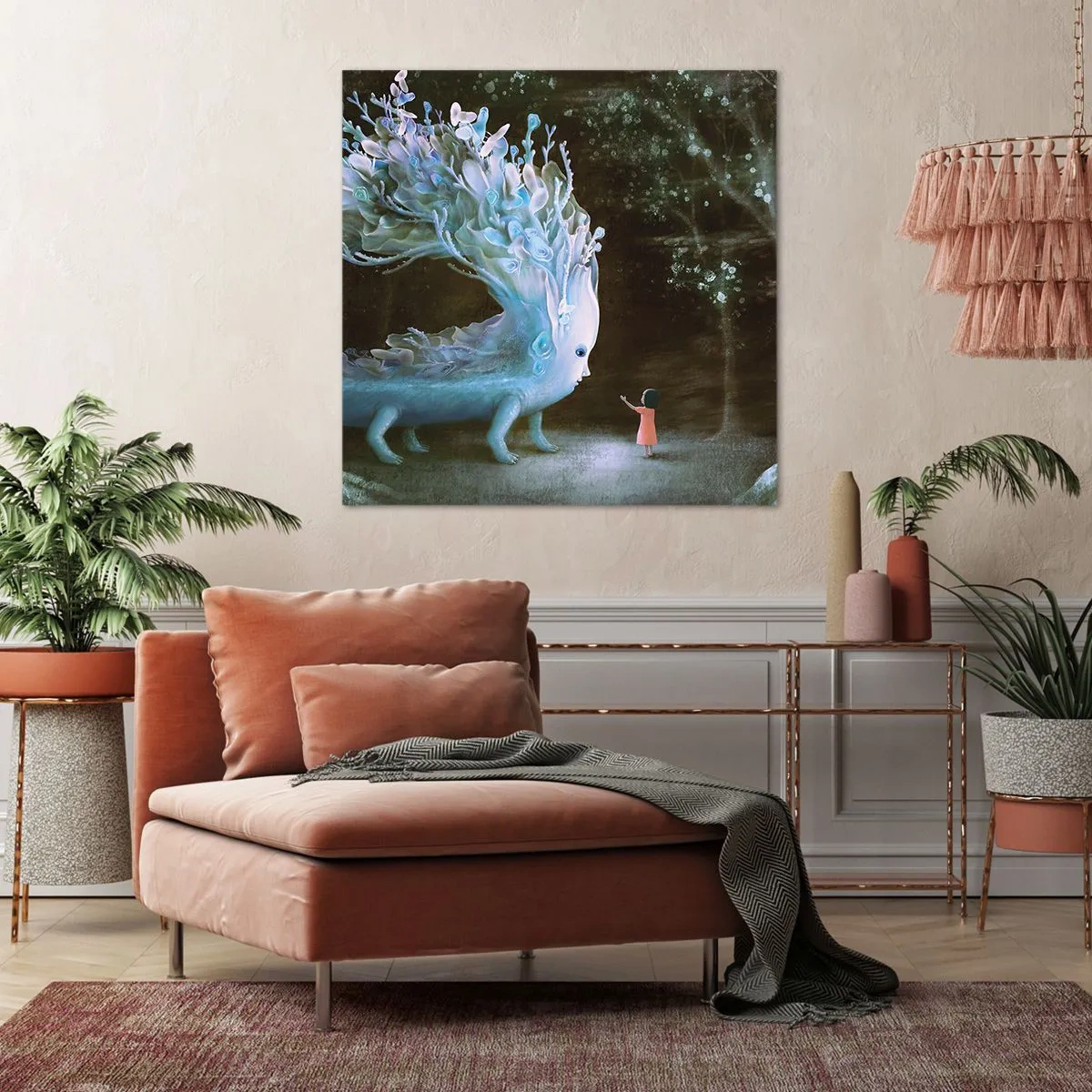 Tablou pe pânză - Întâlnire fantastică - 60x60 cm