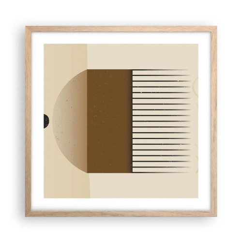 Poster în ramă de stejar deschis - Stări diferite - 50x50 cm