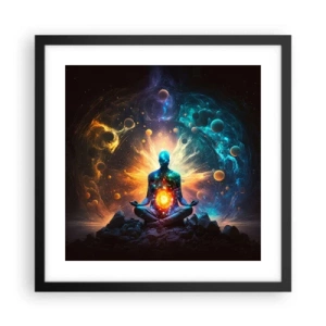 Poster în ramă neagră - Liniște cosmică - 40x40 cm