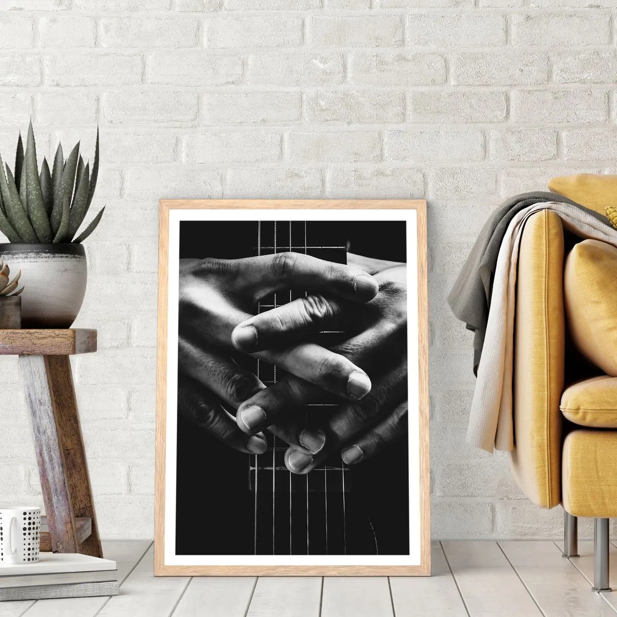 Poster în ramă de stejar deschis - Rugăciunea artistului - 30x40 cm