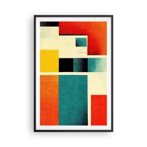 Poster în ramă neagră - Abstracție geometrică - energie bună - 61x91 cm