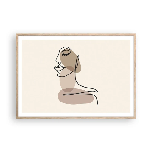 Poster în ramă de stejar deschis - O anumită linie de frumusețe - 100x70 cm