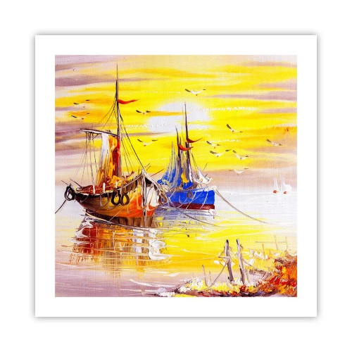 Poster - O binemeritată odihnă în port - 50x50 cm