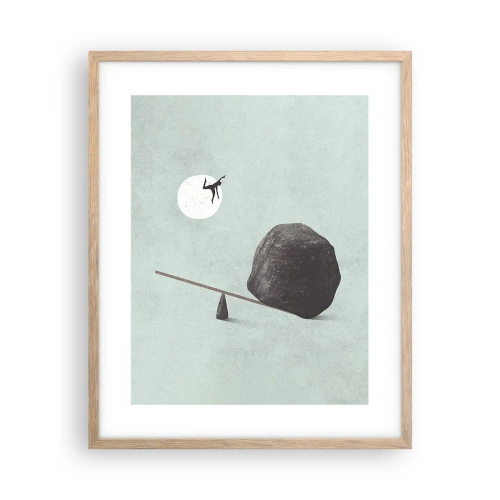 Poster în ramă de stejar deschis - Visul îndeplinit - 40x50 cm