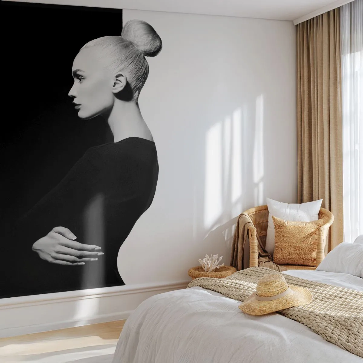 Tapet Premium Sand - Pur și simplu o femeie - Modă, Femeie, Elegant - 150x105 cm