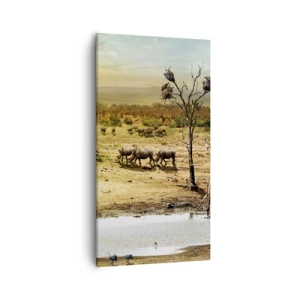 Tablou pe pânză - "Și din Eden curgea un râu..." - 55x100 cm