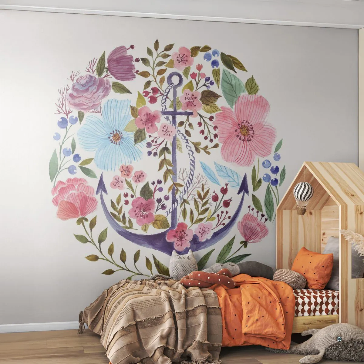 Tapet Premium Canvas - Somnul bun al marinarului - Ancoră, Boho, Litoral - 100x70 cm