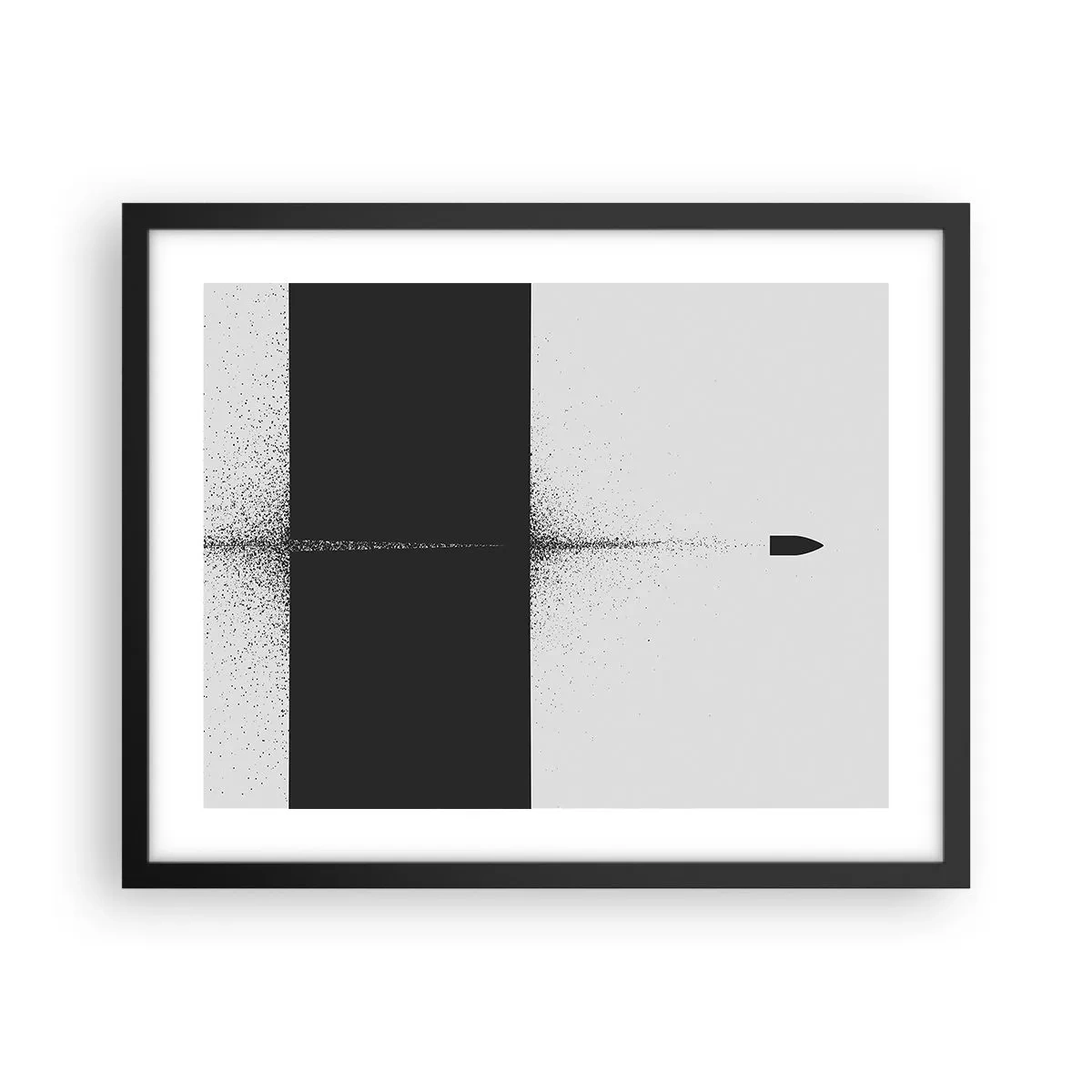 Poster în ramă neagră - Direct la țintă - 50x40 cm