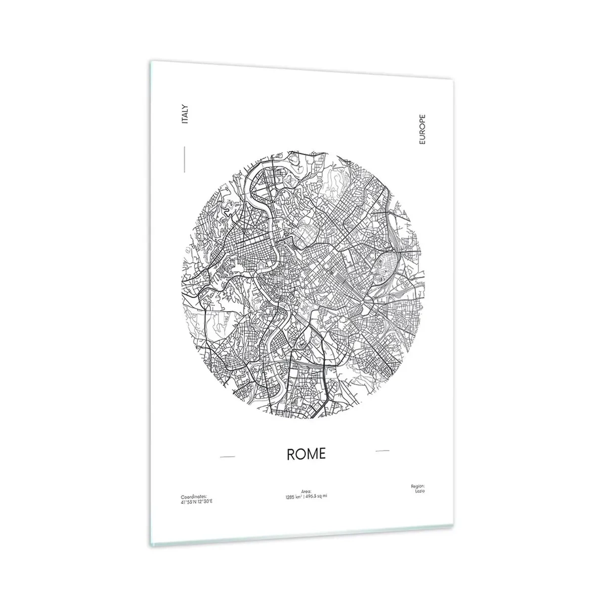 Tablou pe sticlă - Anatomia Romei - 50x70 cm