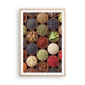 Poster în ramă de stejar deschis - Toate gusturile lumii - 61x91 cm