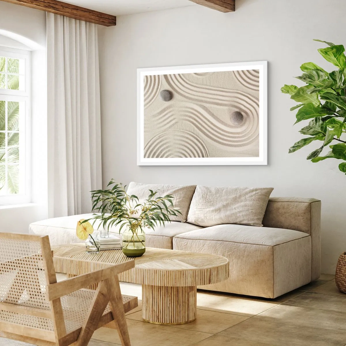 Poster în ramă albă - Atingere de căldură - 50x40 cm