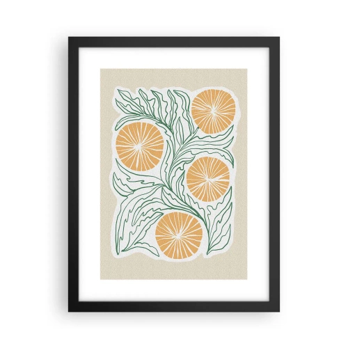 Poster în ramă neagră - Etnic cu o notă de abstracție - 30x40 cm