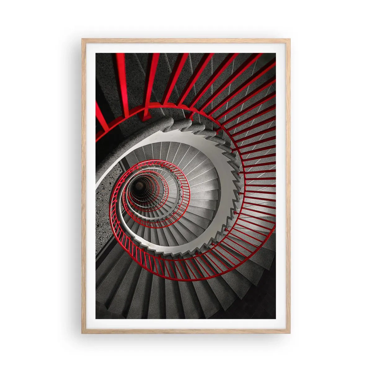 Poster în ramă de stejar deschis - Jocuri arhitecturale - 70x100 cm