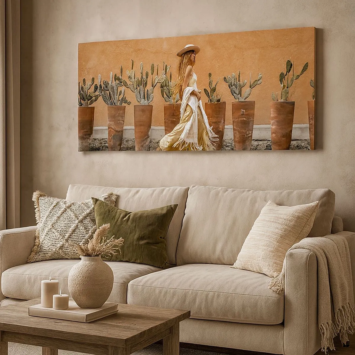 Tablou pe pânză - În stilul hippie - 100x40 cm