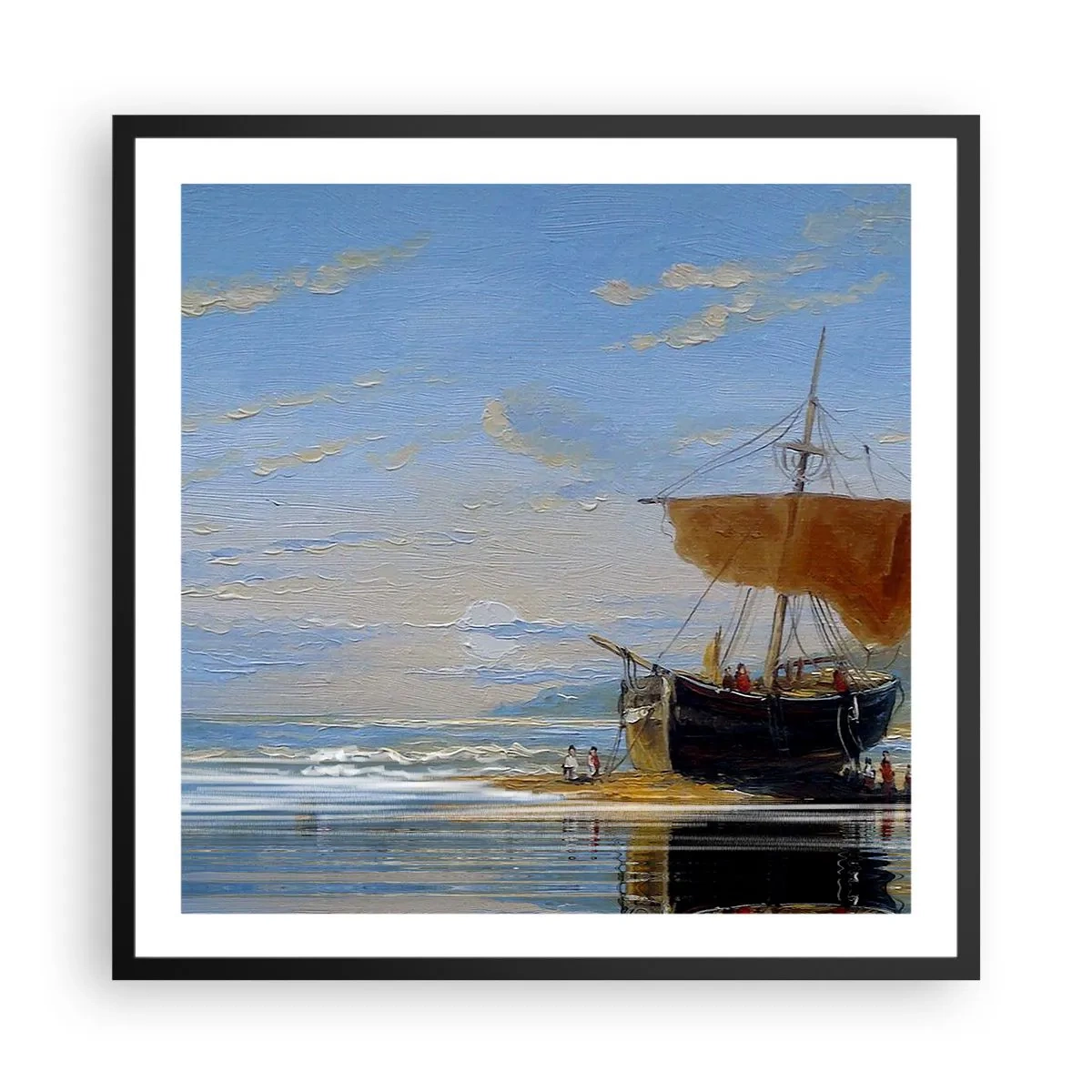 Poster în ramă neagră - Apă, pământ, aer - 60x60 cm