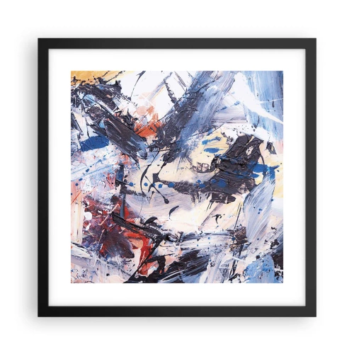 Poster în ramă neagră - Dansul nebun al abstracției - 40x40 cm