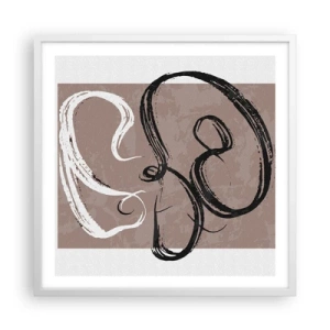 Poster în ramă albă - Compoziția - căutarea plenitudinii - 60x60 cm