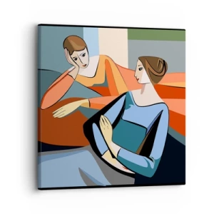 Tablou pe pânză - Un moment de confidențe - 30x30 cm