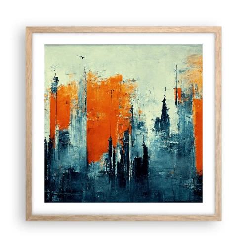 Poster în ramă de stejar deschis - Peisaj modern - 50x50 cm