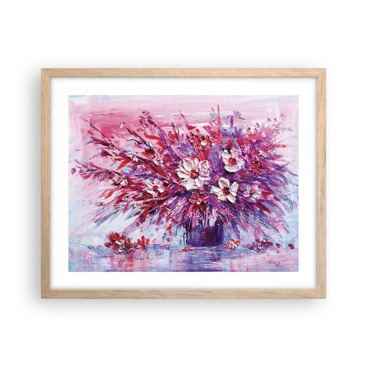 Poster în ramă de stejar deschis - Inocență și pasiune - 50x40 cm