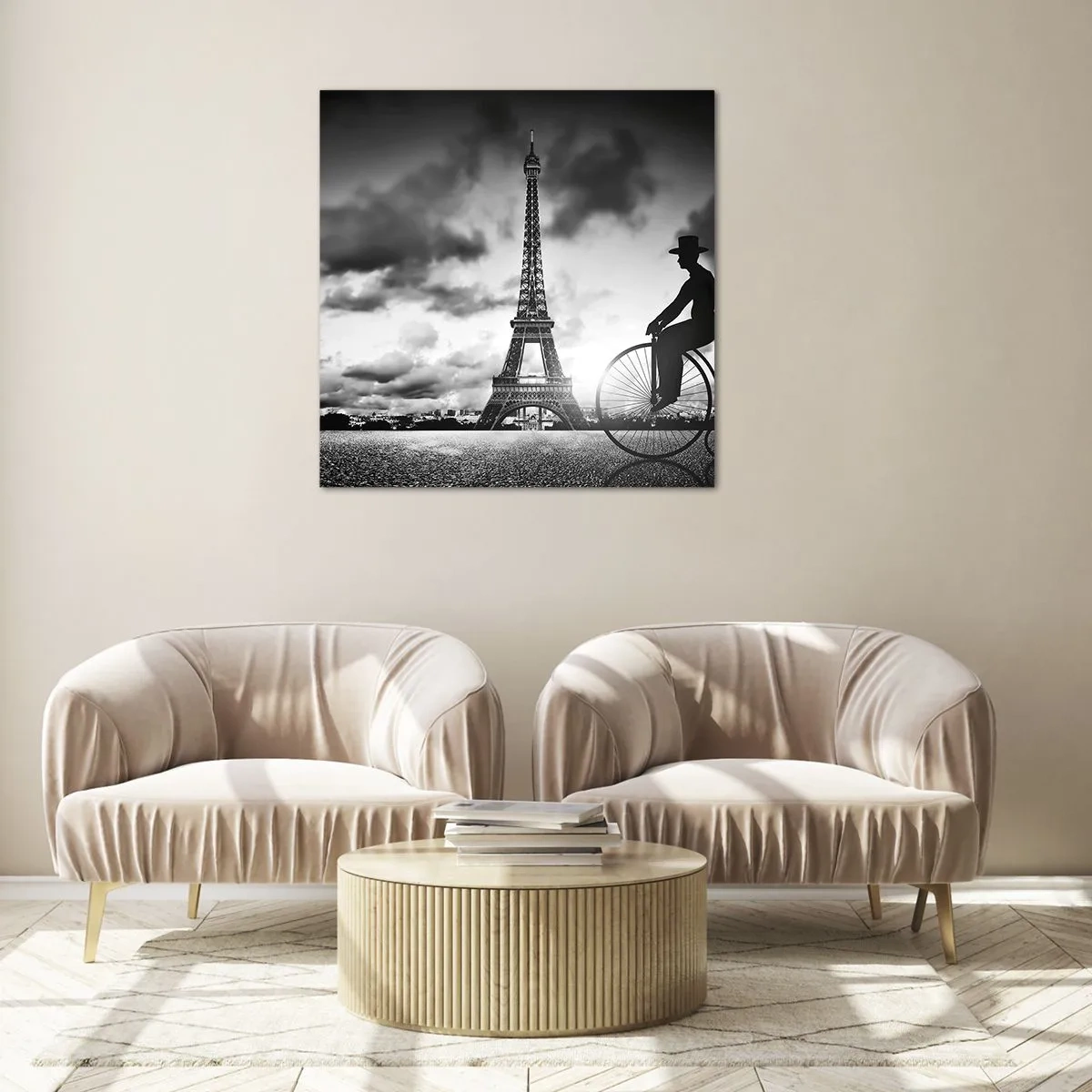 Tablou pe sticlă - Dorul de Belle Epoque - 60x60 cm