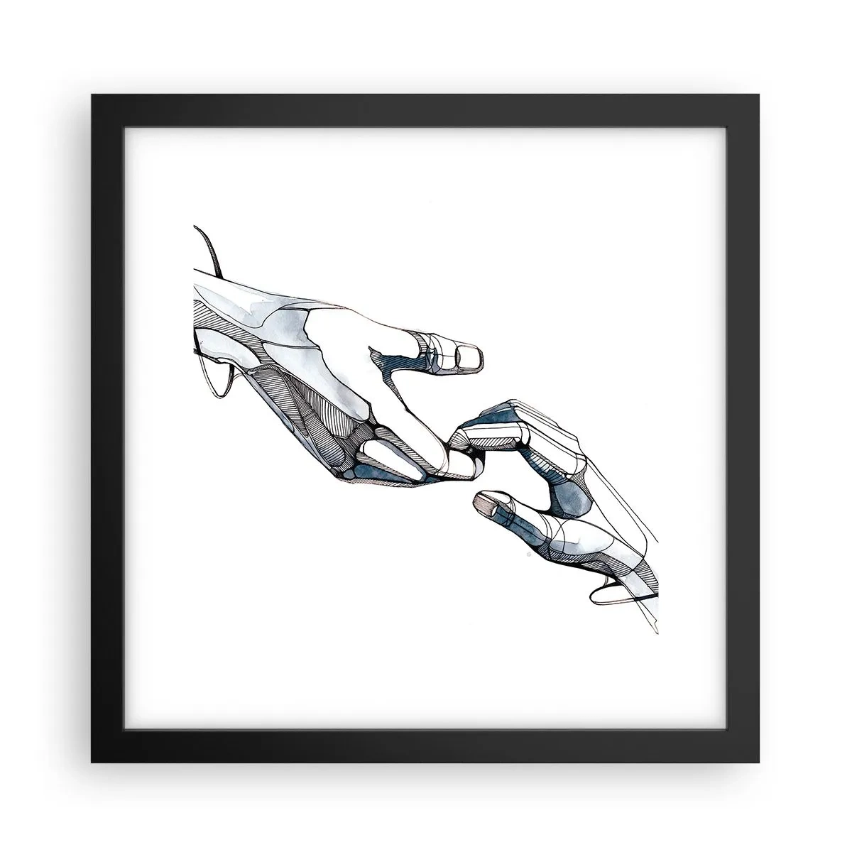 Poster în ramă neagră - Gest frumos - 30x30 cm