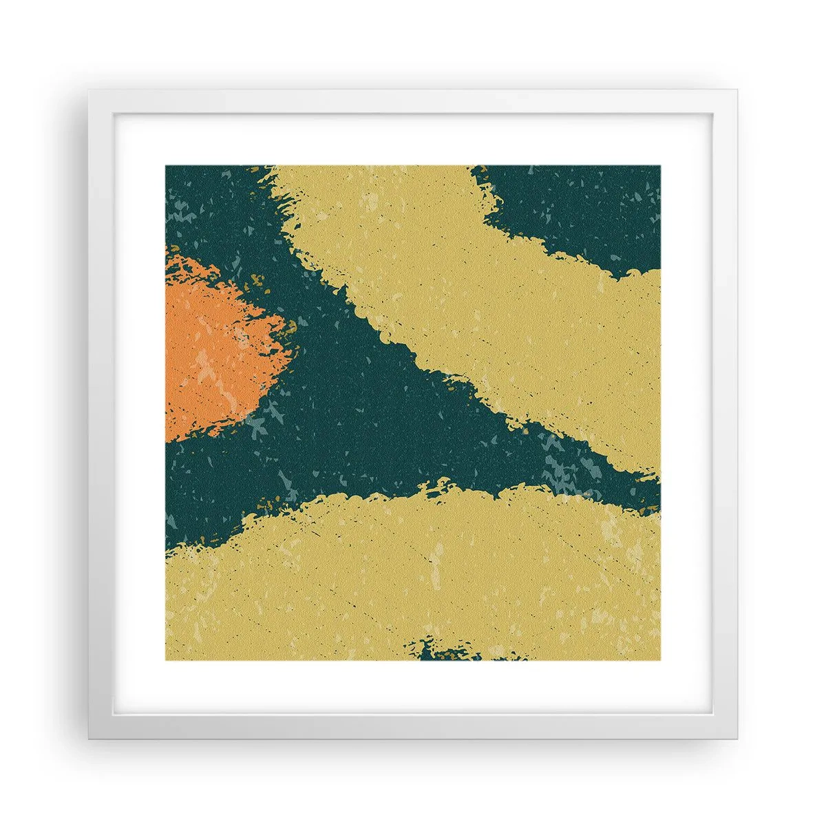 Poster în ramă albă - Abstracție - în slow motion - 40x40 cm