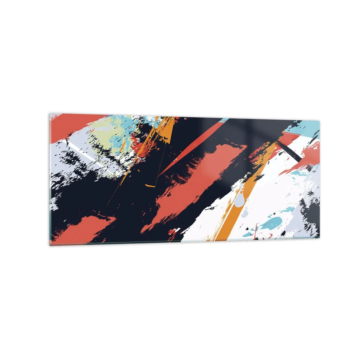 Tablou pe sticlă - Compoziție dinamică - 120x50 cm