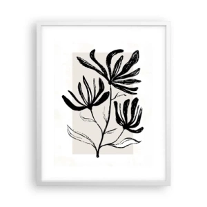 Poster în ramă albă - Schiță pentru ierbar - 40x50 cm