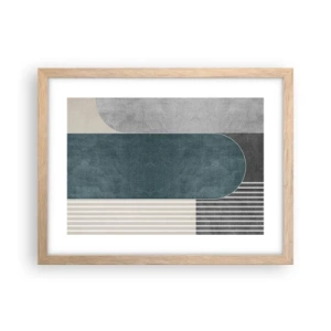 Poster în ramă de stejar deschis - Compoziție de nivel - 40x30 cm