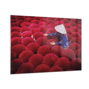 Tablou pe sticlă - Într-un câmp de orez - 100x70 cm