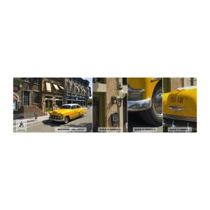 Mostră tapet Premium Sand - A fost odată ca niciodată în America - Oraș, Taxi, New York - 100x30 cm