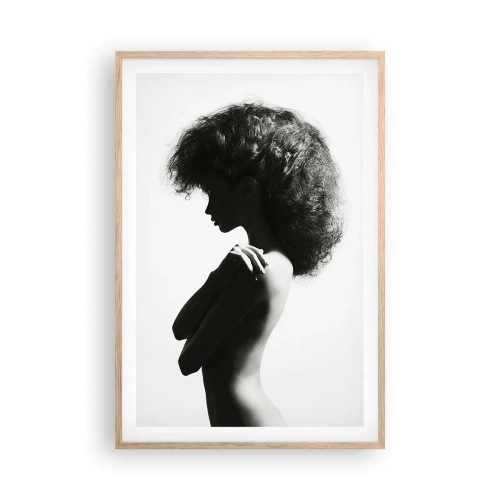 Poster în ramă de stejar deschis - Ca o floare pe o tulpină subțire - 61x91 cm