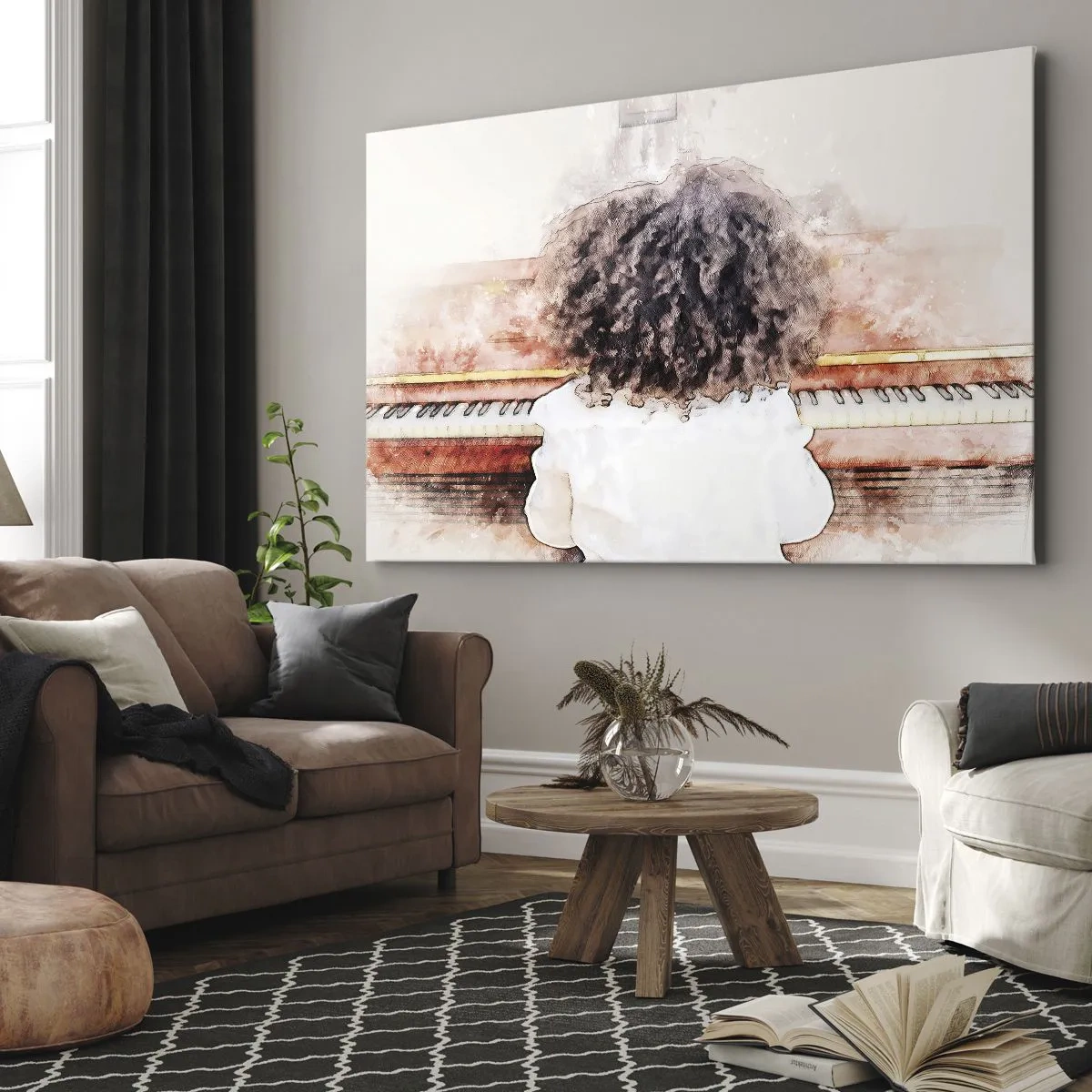 Tablou pe pânză - Într-o lume a muzicii - 100x70 cm