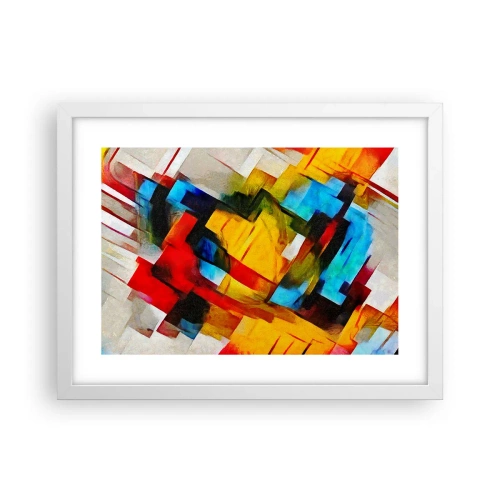 Poster în ramă albă - Sandviș multicolor - 40x30 cm