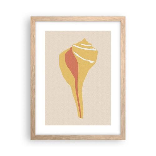 Poster în ramă de stejar deschis - Abstracție organică - creștere - 30x40 cm