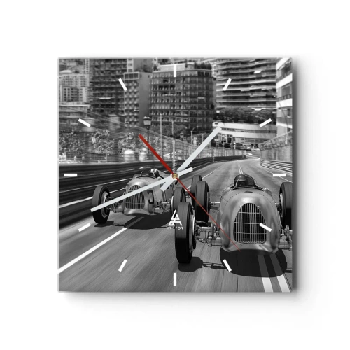 Ceas de perete - Ceas pe sticlă - A fost odată ca niciodată în Monte Carlo - 40x40 cm