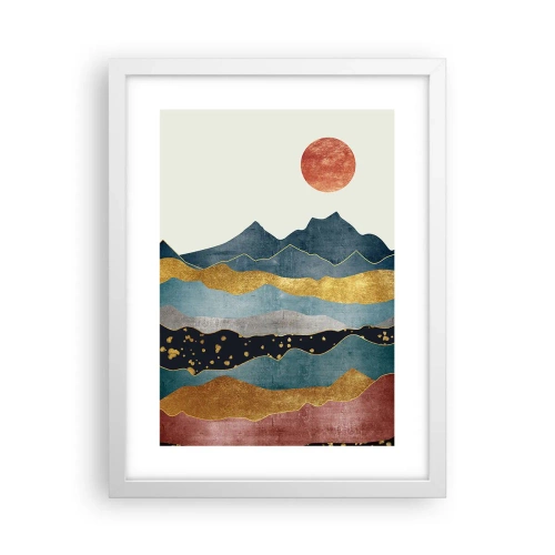 Poster în ramă albă - Secțiunea transversală a lumii - 30x40 cm