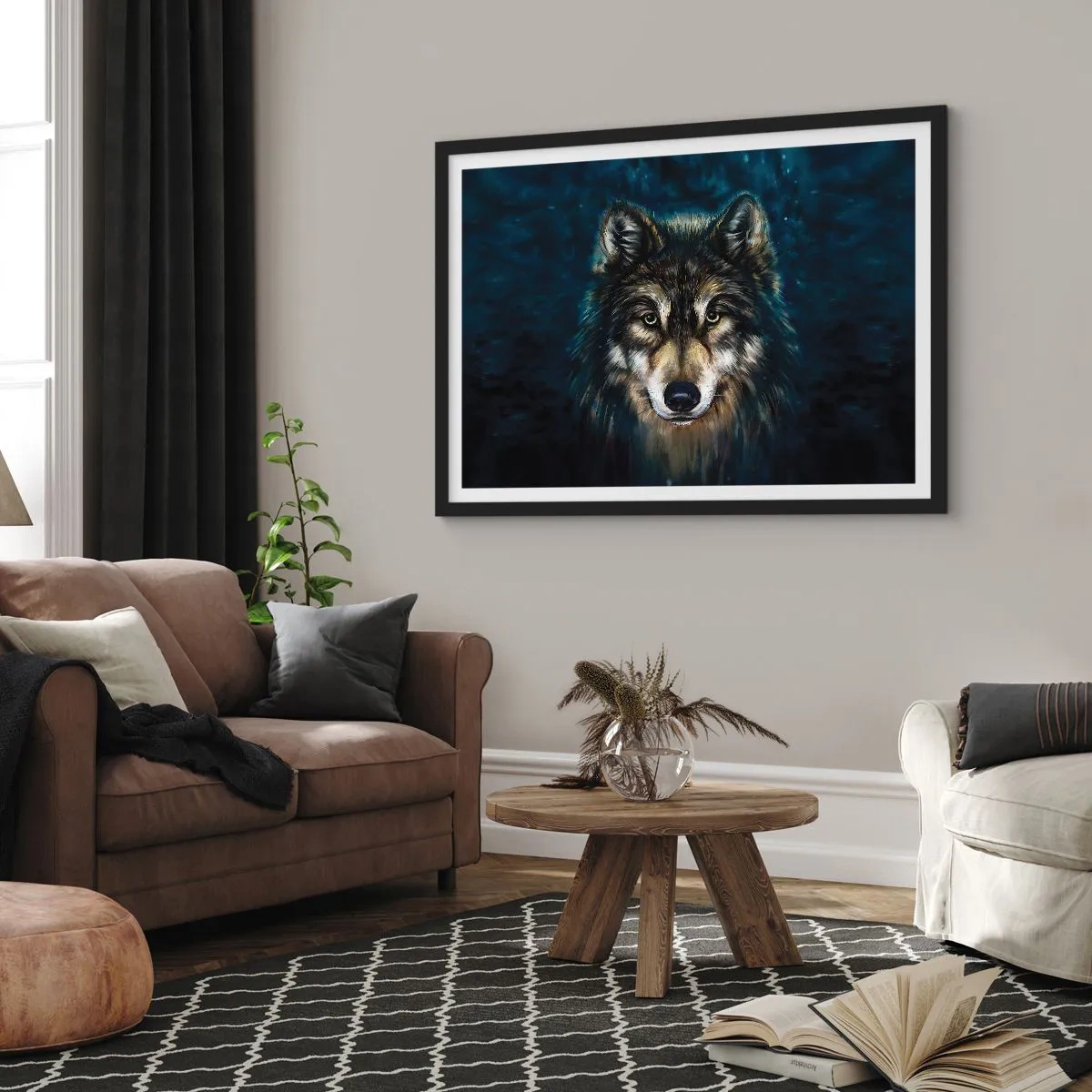 Poster în ramă neagră - Alfa? Și omega - 70x50 cm