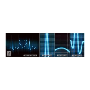 Mostră tapet Premium Canvas - În ritmul inimii - Grafică, inima, Bucată - 100x30 cm