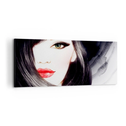 Tablou pe pânză - Privirea de safir - 100x40 cm