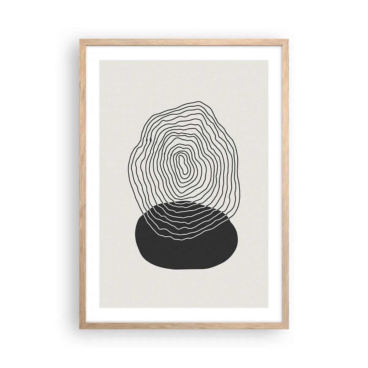 Poster în ramă de stejar deschis - Persistență și vibrațiile - 50x70 cm