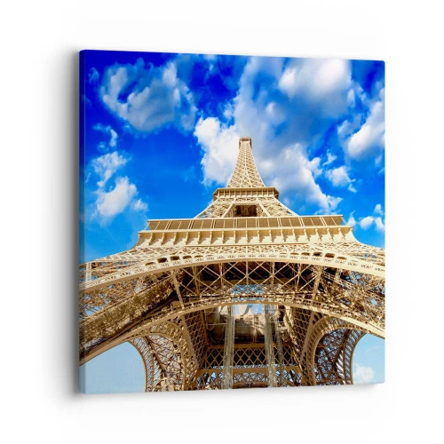 Tablou pe pânză - Atingând cerul și norii - 40x40 cm