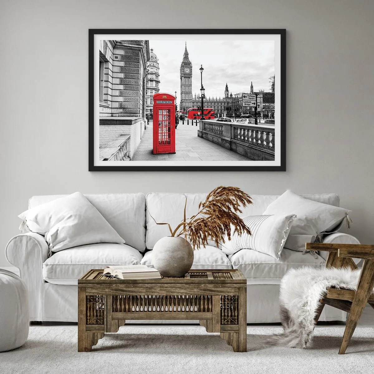 Poster în ramă neagră - Fără îndoială, Londra - 40x30 cm