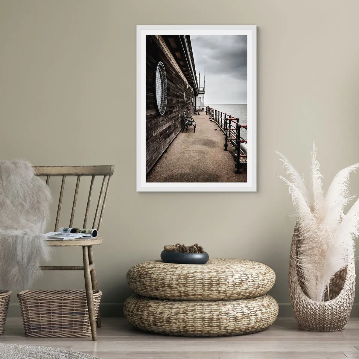 Poster în ramă albă - Timpul s-a oprit - 50x70 cm