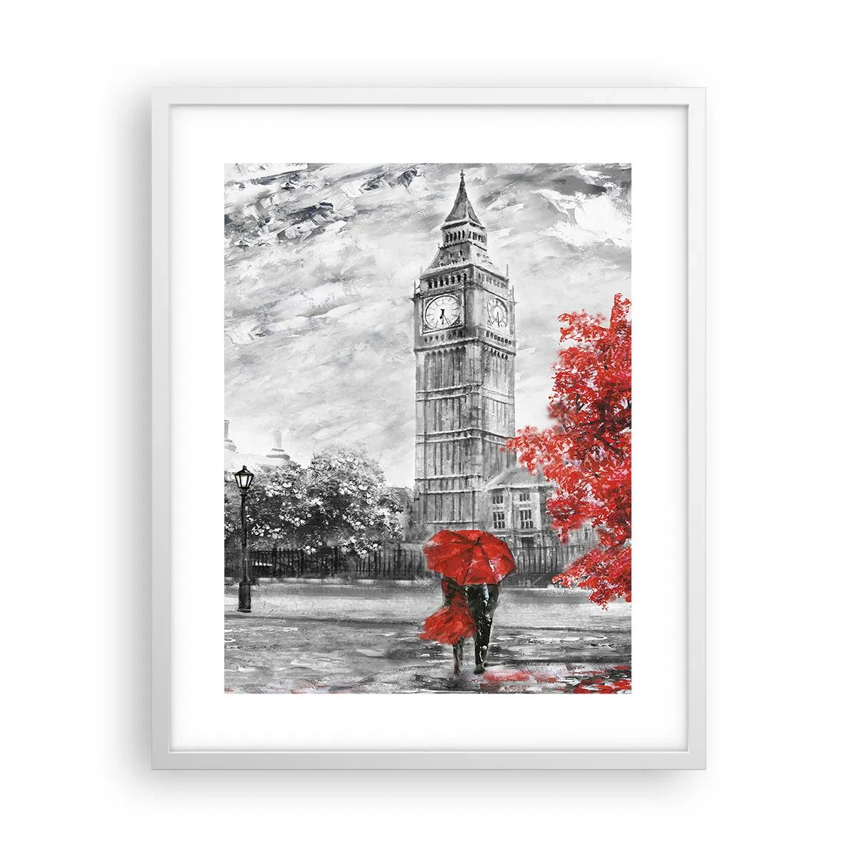 Poster în ramă albă - O zi excitantă - 40x50 cm